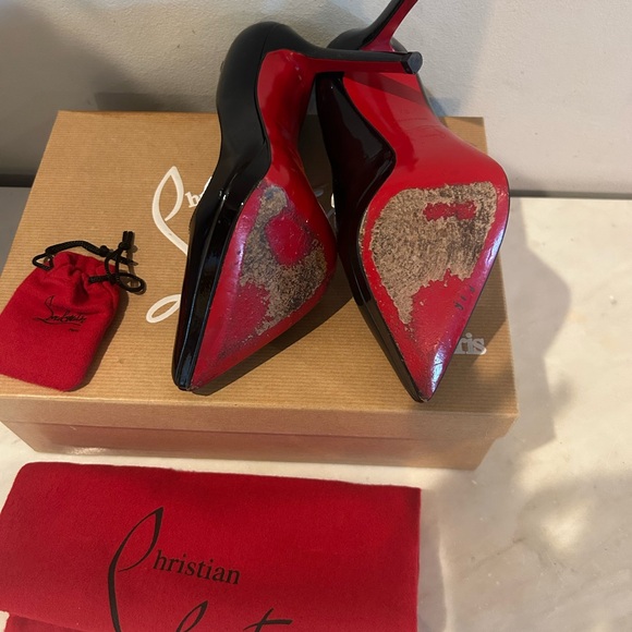 Christian Louboutin Black Pigalle Plato 120 SZ 37 Leather Pumps - Picture 8 of 13